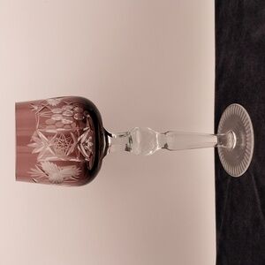 Elegant Amethyst Crystal Wine Glass Goblet By Hortensja (Hortensia)